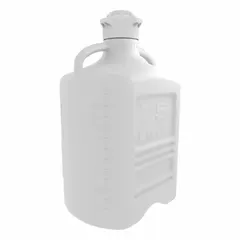 APPROVED VENDOR 15K-3221-OEM Dual-Handle Rectangular Carboy with Spigot, 26.1 L, Amber, Autoclavable