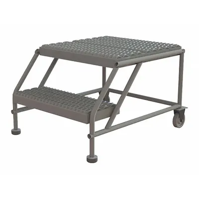 TRI-ARC Mobile Work Platform: 1.7 ft Platform Ht - Max, 24 in x 24 in, Steel - Tilt-&-Move Rolling Single-Access Platforms