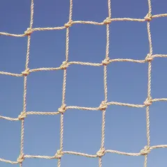 Heavy-duty polyethylene netting for excluding birds from structures, crops, and industrial facilities. Rot-resistant. Coverage area: 5,000 sq ft. Color: Beige.