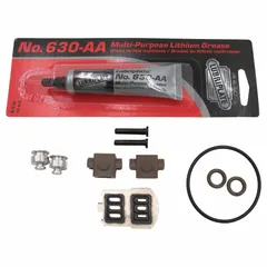 This air valve repair kit is designed for Graco double diaphragm pumps, including a valve plate for air-end repair. It is suitable for use in applications requiring sanitary processing, such as food, beverage, and pharmaceutical industries.