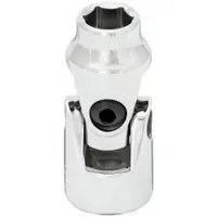 WESTWARD Flex Socket: 3/8 in Drive Size, 9 mm Socket Size, 6-Point, Std, Chrome, Tether Ready