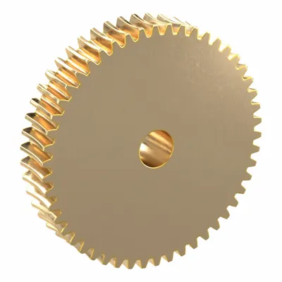 KHK GEARS Worm Wheel: Reduction Ratio 50, Module m 1, Right Hand, 20° Pressure Angle - Metric Worm Wheels