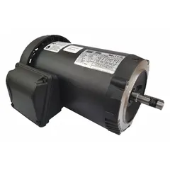 This Dayton C-Face 3-phase AC motor is totally enclosed fan cooled (TEFC) for protection against dust and moisture. It delivers 1 1/2 hp at 3,520 RPM on 230/460V AC power, drawing 3.74/1.87 A full load current. Suitable for industrial applications such as pumps, fans, conveyors, and compressors.