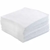 Polypropylene sorbent pad for absorbing liquid spills in industrial environments. White, packaged 50 per box. Each pad absorbs up to 104 oz of liquid