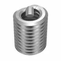 Free-running helical insert with tanged tang for easy installation. Made of 18-8 stainless steel with tensile strength of 200,000 to 250,000 psi. M2-0.40 right-hand coarse metric thread. Used to repair or reinforce internal threads in metal components