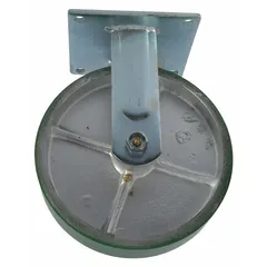 This rigid caster is designed as a replacement for platform trucks in material handling applications. Constructed from steel with a gray zinc finish, it measures 8 inches in overall length and 2 inches in overall width.