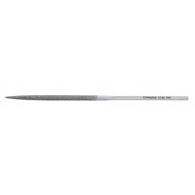 STRAUSS Needle File: Triangular, 80_100 Grit, 2 75591/100000 in Lg without Tang - Diamond-Coated Needle Files