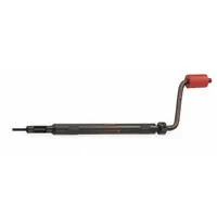 The HELI-COIL Prewinder Type II is a steel installation tool designed for prewinding helical inserts into metric fine-thread, right-hand holes. It ensures proper insert alignment before final installation. Commonly used in applications requiring thread repair or reinforcement in various industrial settings