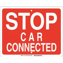 This railroad flag sign features a red background with High Intensity Prismatic (HIP) retroreflective grade for visibility in low-light conditions. It measures 12 in x 15 in with a thickness of 0.09 in and includes mounting holes for installation. Used to alert drivers to stop at railroad crossings or in rail yard areas.