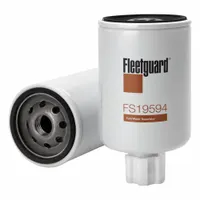 Spin-on fuel/water separator for diesel fuel systems. Features a 3 in outside diameter and 13 3/16 in overall length with plastic media material. Designed to remove water and contaminants from diesel fuel, protecting injectors and engine components. Compatible with Grimmer Schmidt vehicles