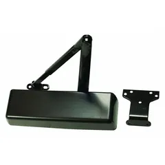 This LCN 4031 series door closer is a Grade 1 heavy-duty, non-hold open unit with an adjustable spring size 4. It is constructed in bronze and measures 10 3/8 inches in length. Suitable for interior or exterior use, it is ADA compliant and designed for parallel or standard mounting on commercial or industrial doors.