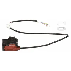 OEM latch assembly for Whirlpool washing machines and dryers. Secures the door closed during operation to ensure safe appliance function. Used as a replacement part for the door latch mechanism.