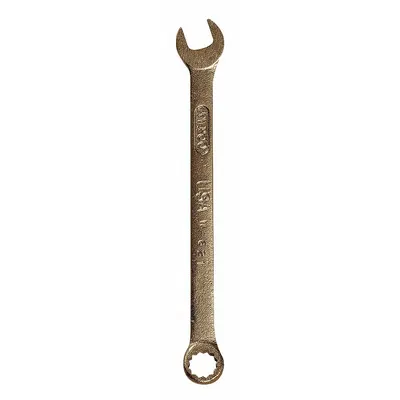 AMPCO Combination Wrench: Aluminum Bronze Nickel, Natural, 7/8 in Head Size - SAE Nonsparking 12-Point Combination Wrenches
