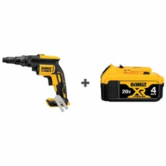 This cordless screwdriver kit includes a brushless motor, pistol grip, and 4.0 Ah battery. It operates at 20 V DC with a no-load speed of 2,000 RPM. Suitable for driving screws in construction, woodworking, and assembly tasks.