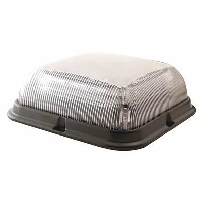 ECCO EB7180CA Amber/White LED Flashing Beacon, SAE Class 1, 12-24V DC - Vehicle Flashing Beacons