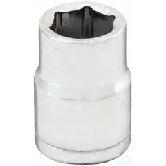 This 3/8" drive hand socket features a 9 mm 6-point standard configuration and a chrome finish. With a 1-inch overall length, it is suited for tightening or loosening metric fasteners in general maintenance, automotive repair, and industrial assembly tasks.