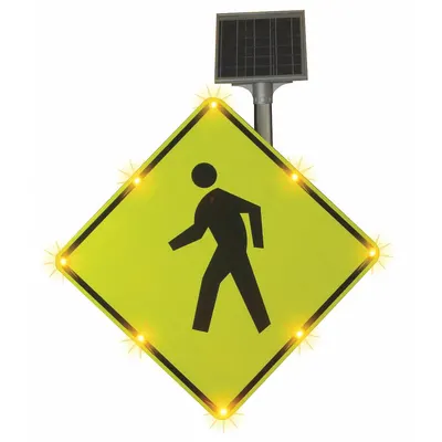 LED Flashing School Crossing Sign - Flashing LED School Crossing Signs