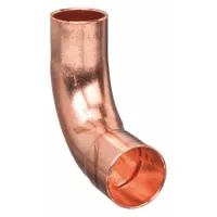 Wrot copper sweat fitting elbow with female thread x female thread connections, sized 5/8 in CTS on both ends. Designed for soldered installation in copper tubing systems for water and non-corrosive fluid applications