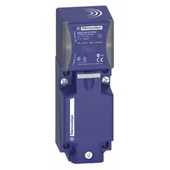 Rectangular inductive proximity sensor with terminal block connection, unshielded, and 4 wires. Designed for non-contact detection of metal objects in industrial automation applications such as position sensing, part detection, and conveyor monitoring.