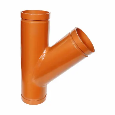 GRUVLOK 45° Lateral: Wye, 5 in x 5 in x 5 in, Carbon Steel, EPDM Seal - Grooved Pipe Fittings