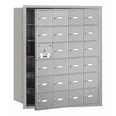 SALSBURY INDUSTRIES Mailbox: 4B+, 24 Doors, Horizontal, 35 1/4 in H x 29 1/4 in W x 16 1/2 in D - Multi-Unit Mailboxes