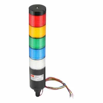 Dayton Tower Light Assembly: 5 Tier, Amber/Blue/Clear/Green/Red, No Sounder Tier - Five-Tier Tower Light Assemblies