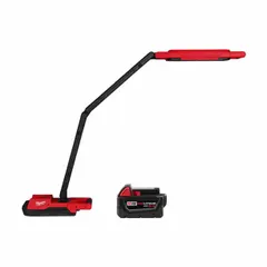 This 18V DC stick light delivers up to 2,500 lumens with three selectable modes. It extends to a maximum height of 6 11/16 inches for flexible positioning in confined or dark areas. The kit includes one M18 battery (48-11-1850) but no charger. Suitable for construction, maintenance, and repair tasks requiring portable illumination.