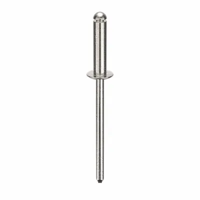 POP AVDEL Large Flange Blind Rivet, 0.122" dia, 1.596" L, Open End, 500 PK - Large Flange Blind Rivets