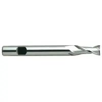Cobalt steel square end mill with 2 flutes, 5/16" cutting diameter, 3/4" length of cut, and 3-5/16" overall length. Designed for general-purpose milling of ferrous and non-ferrous metals, including slotting, profiling, and contouring operations. The 2-flute geometry promotes efficient chip evacuation for both roughing and finishing applications