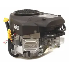 Vertical-shaft gasoline engine delivering 25 hp with a 1 1/8 in diameter shaft, tapped 7/16-20 at the end. Equipped with electric start. Suitable for heavy-duty commercial lawn and turf equipment such as zero-turn mowers and riding tractors.