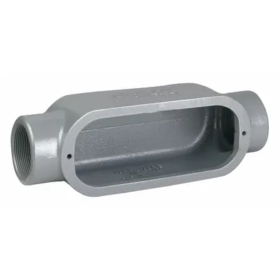 HUBBELL KILLARK Conduit Outlet Body: Iron, 1 1/4 in Trade Size, C Body, 23.2 cu in Body Capacity - C - Straight Type