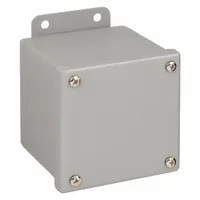 WIEGMANN Enclosure: Steel, 4 in x 4 in x 4 in, NEMA 12/13, Solid Cover, Screw On (MPN B040404SC)
