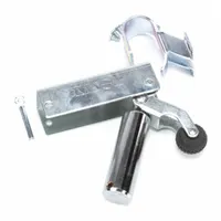 Hydraulic door closer for commercial refrigerators and freezers. Controls door closing speed to ensure secure automatic closure, helping maintain internal temperatures and reduce energy loss in cold storage environments