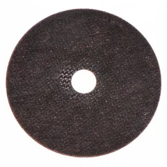 DEWALT DW8717 is a Type 1 general purpose cut-off wheel for carbon and stainless steel. It measures 4" diameter by 0.035" thickness with a 3/8" arbor hole, made of aluminum oxide abrasive in 36 grit (A36T series). Suitable for cutting metal in fabrication, maintenance, and repair tasks.