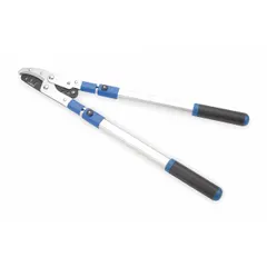 This anvil lopper from WESTWARD features a steel blade and aluminum handles with cushioned grips. Overall length adjusts from 27 in to 40-5/16 in. Cutting capacity is 1-7/8 in. Suitable for pruning branches and woody stems in landscaping and garden maintenance.