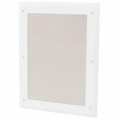 This institutional bathroom mirror features a stainless steel frame, providing corrosion resistance in high-moisture environments. Suitable for commercial restrooms, hotels, and hospitals where frequent cleaning and heavy daily use are expected.