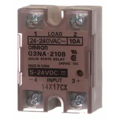 Surface-mounted solid state relay with photocoupler isolation and AC output. Features a Form A switch configuration and screw clamp electrical connection. Accepts 0.6 to 15 A input current, delivers 24 to 240V AC output, and supports up to 15 A maximum output current without a heat sink. Finger-safe design suitable for panel-mounted control systems requiring reliable switching of AC loads.