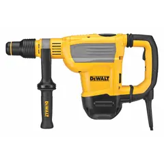 L-shape corded rotary hammer with 1 3/4 in capacity and 7.7 ft-lb impact energy. Powered by a 14 A motor at 120V AC, delivering 2,900 bpm in hammer and rotate mode. Suitable for heavy-duty drilling in concrete, masonry, and stone.
