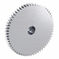 F-Loc Spur Gear: Module m 1, 60 Teeth, 10 mm Bore Dia, Stainless Steel, 20° Pressure Angle (MPN SUSF1-60)