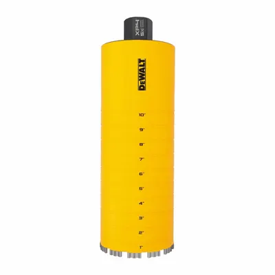 DEWALT Core Bit: 5 1/2 in Core Dia, 14 in Max Drilling Dp - Diamond-Tipped Core Bits for Wet Coring
