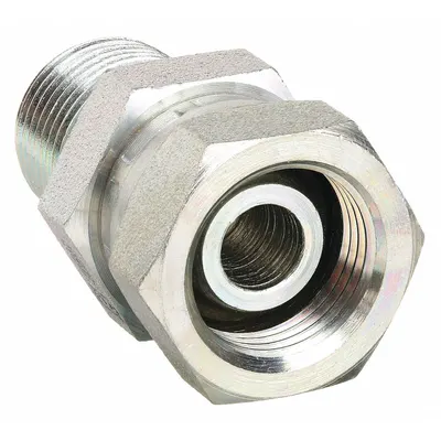 ENERPAC Hydraulic Hose Adapter: 3/8 in x 3/8 in Fitting Size, Female x Male, NPTF x NPTM - NPTF-to-NPTF Steel Hydraulic Hose Adapters