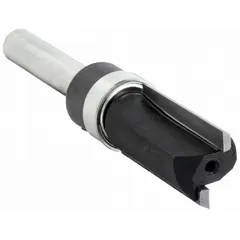 Carbide-tipped flush-trim profile router bit with a 1/2-inch cutter diameter. Designed for cutting hinge mortises in woodworking, cabinetry, and door installation, creating precise recesses for hinge plates. Suitable for flush-trim and profile routing tasks on hardwood and softwood.