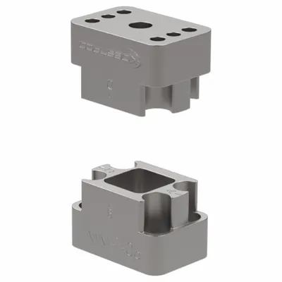 DE-STA-CO Array Tool Plate: MM-T-06, 27 mm L x 18 mm Wd. x 16 mm Ht. - Cobotic End-of-Arm Tool Plate Kits