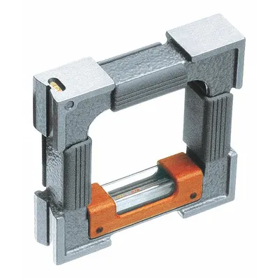 TESA BROWN & SHARPE Master Level: Cast Iron, 3 15/16 in Lg, 2 Level Vials - Frame Levels