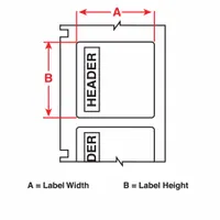 Pre-Cut Label Stock Roll: Caution, CAUTION Header, 10 in x 14 in, 14 in x 10 in, Vinyl, White (MPN 140885)