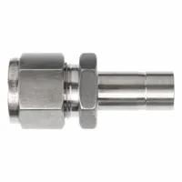 This stainless steel compression fitting straight is part of the NS2406 series, featuring a single-ferrule design for secure tube connections. It is clean and bagged to maintain cleanliness in sensitive fluid and gas systems. Typical applications include instrumentation, hydraulic, and pneumatic systems requiring corrosion-resistant fittings