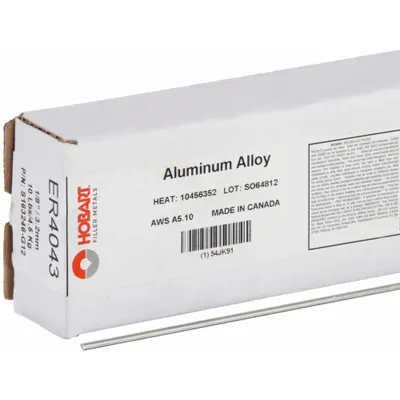 HOBART TIG HOBART ER4043 TIG Welding Rods, 1/8 in x 36 in, 10 lb