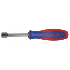 Standard nut driver with a hollow round shank designed for driving and removing hex nuts and bolts. Metric size with a 3-inch shank length and non-magnetized tip. Suitable for assembly, maintenance, and repair tasks where a standard nut driver is required.