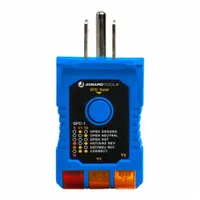 JONARD TOOLS GFCI Outlet Tester: 110 V AC to 125 V AC, 5-15P, GFCI/Std, CAT II 300V, Light (MPN GFC-1)