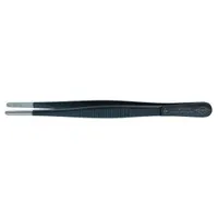 KNIPEX Precision Tweezers: Stainless Steel, Round, Straight Tip, 1.3 mm Tip Thick (MPN 92 78 77 ESD)